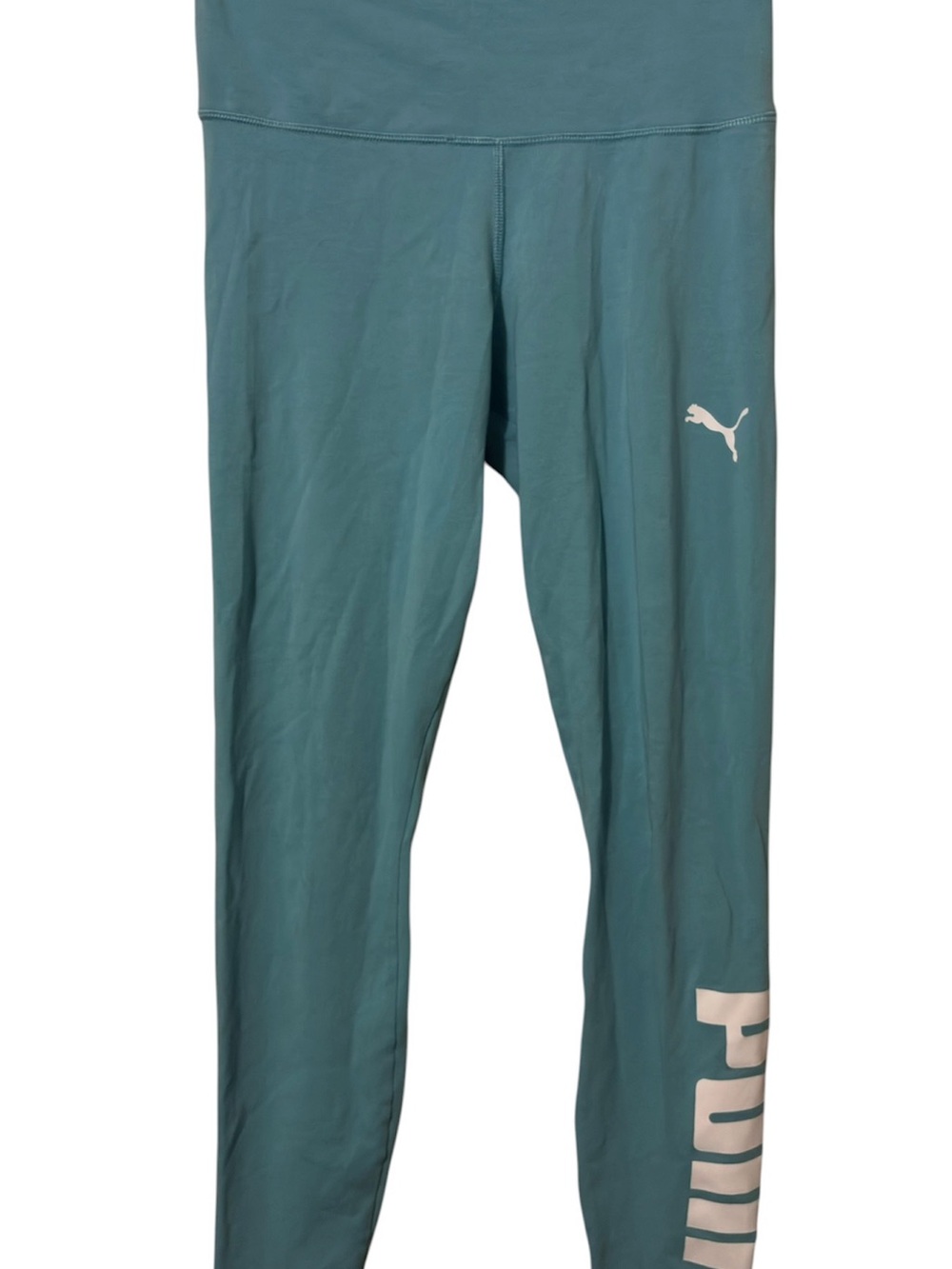 Puma Teal Leggings with White Logo